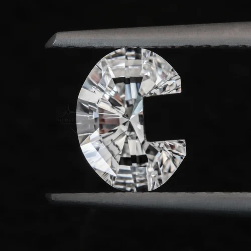 C Letter Lab Diamond for Necklace