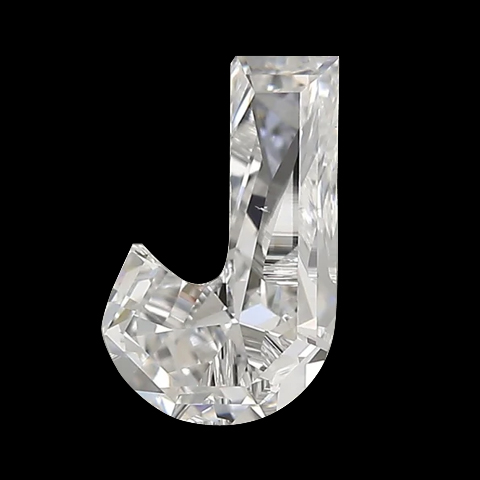 J letter lab grown diamond